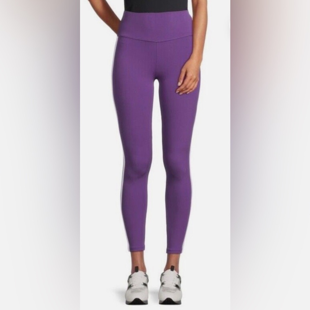 Splits59 Ella Side Stripe Activewear Leisure Leggings, Iris/White, Medium, NWT